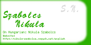 szabolcs nikula business card